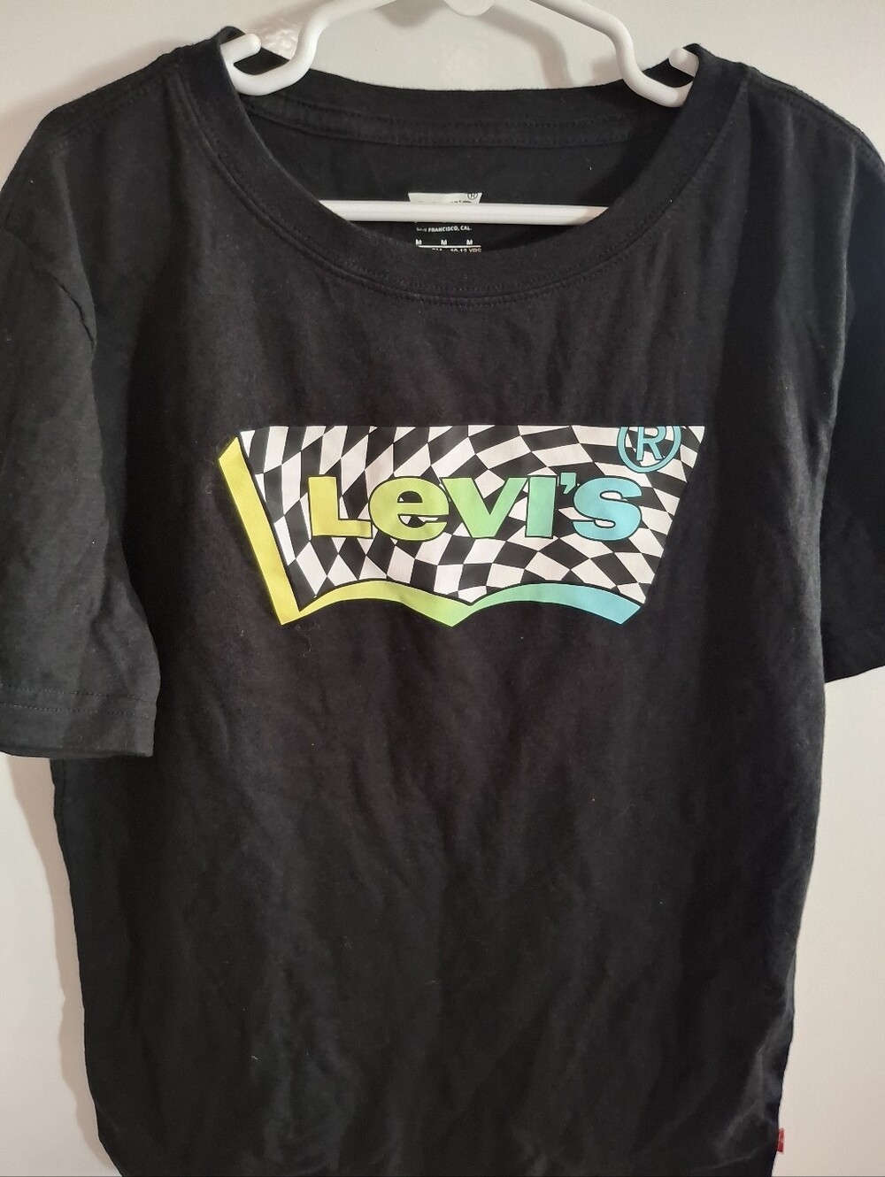 Levi's Black Short-Sleeve Tee with Neon Logo
